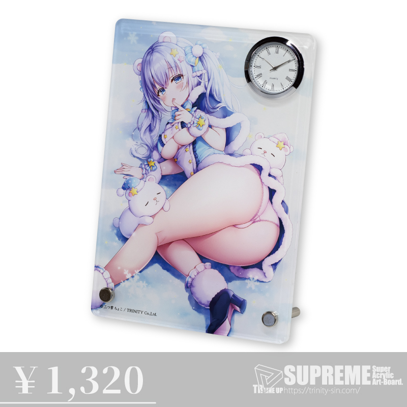 三つ葉ちょこ/アクリルデスクトップクロック